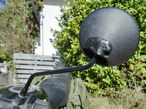 Motorcycle mirror repair