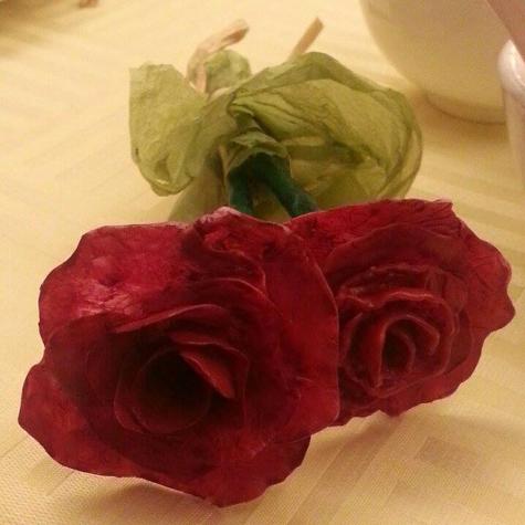 Crimson roses