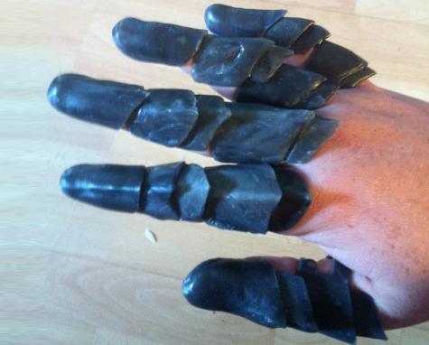 Costume armoured gloves