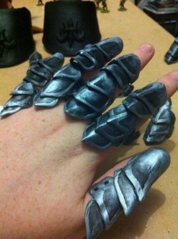 Costume armoured gloves