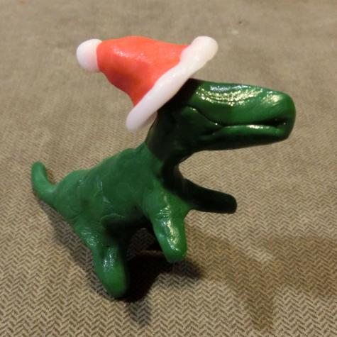 Christmas dinosaur
